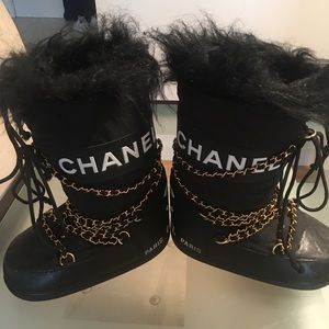 chanel ski boots